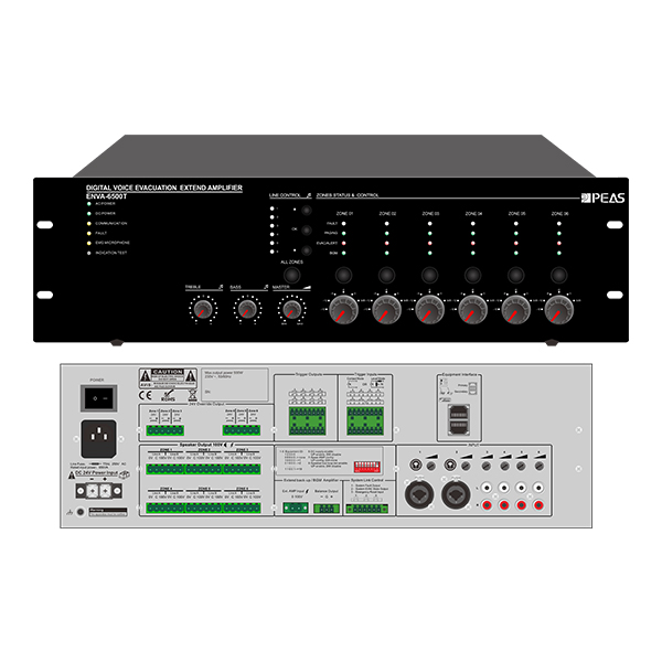 PriceList for Wireless Power Amplifier - ENVA-6500T 500W 6 Zones Voice Evacuation System Extender – Q&S