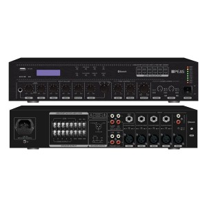 Reasonable price China 300W 5 ZONES Mixing Amplifer with USB/BT/5MIC/2AUX