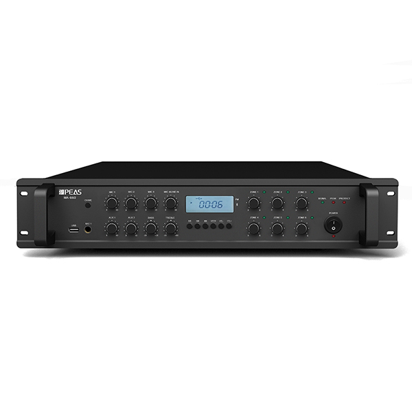 Chinese wholesale Ip Network Digital Pa System - MA660 60W 6 zones mixer amplifier with USB/FM/4MIC/3AUX – Q&S